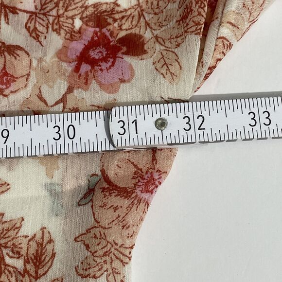 Lauren Conrad Women's Floral Sheer Front Tie Cardigan Cover Up Boho One Size - Picture 7 of 10